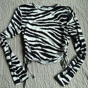 SHEIN - Scrunch Side Long Sleeve Top - Size Small (36/4)